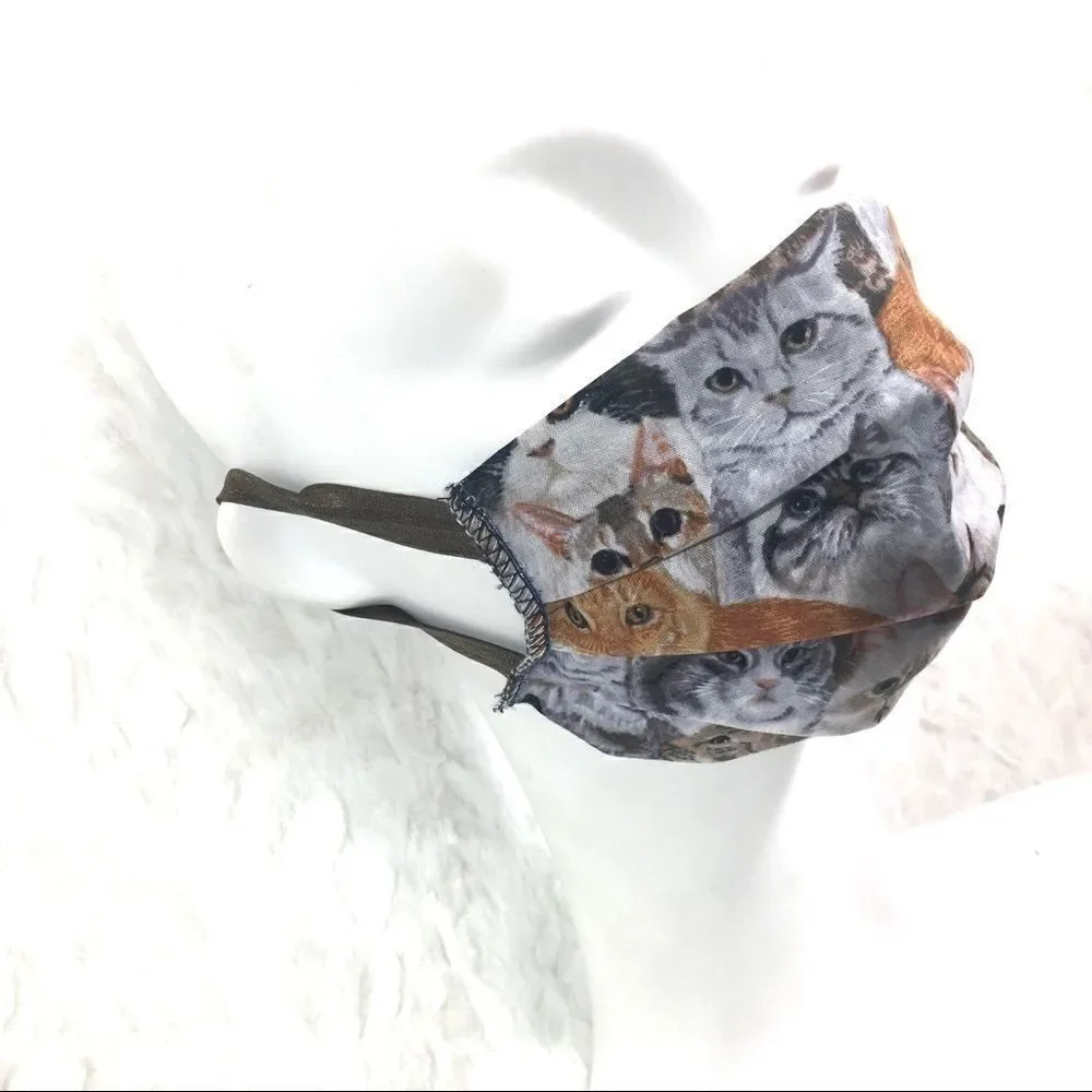 Kitty cat Facemask mask cloth fabric filter pocket